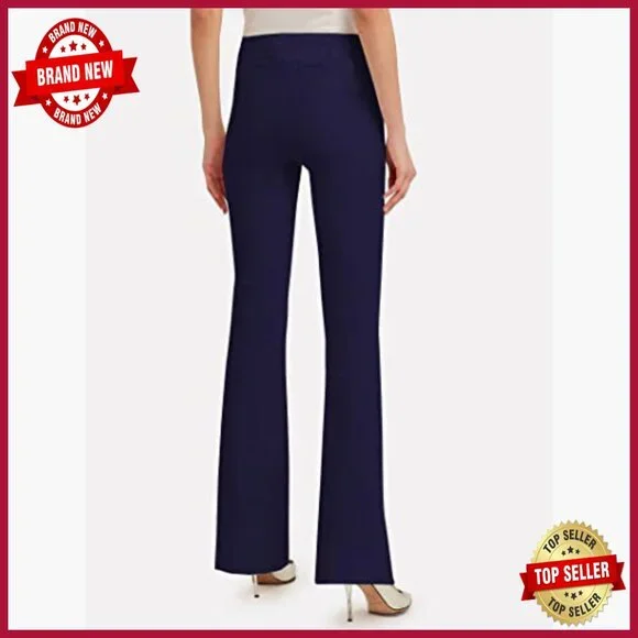 High Waist Double Breasted Flared Sailor Trousers Pants with Hide Zipper - Picture 3 of 7